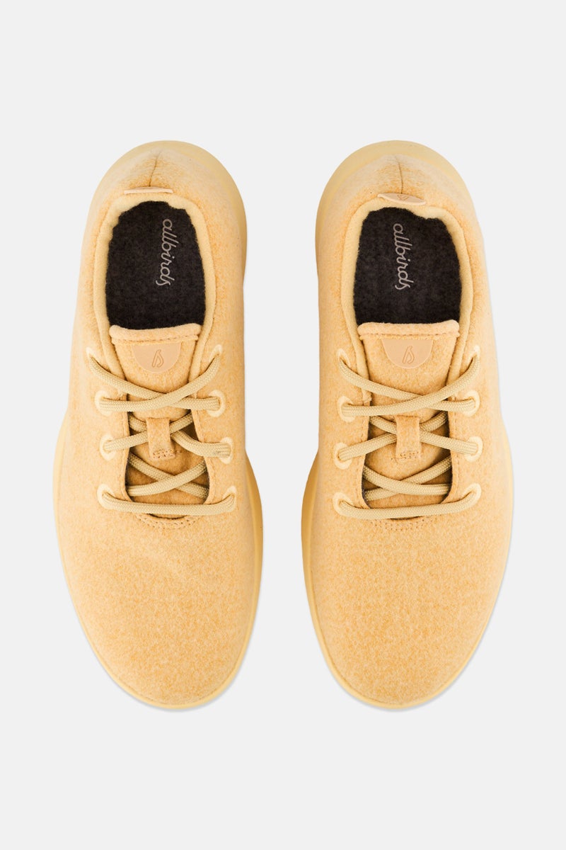 Allbirds Women Wool Lace Up Running Shoes, Yellow - Image 3
