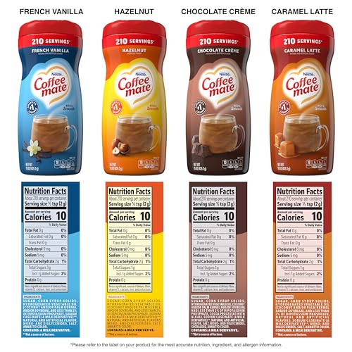 Coffee mate Flavored Creamer 4 Pack Variety Pack (15 oz bottles) - Chocolate Crème, French Vanilla, Hazelnut, Caramel Latte - Image 5