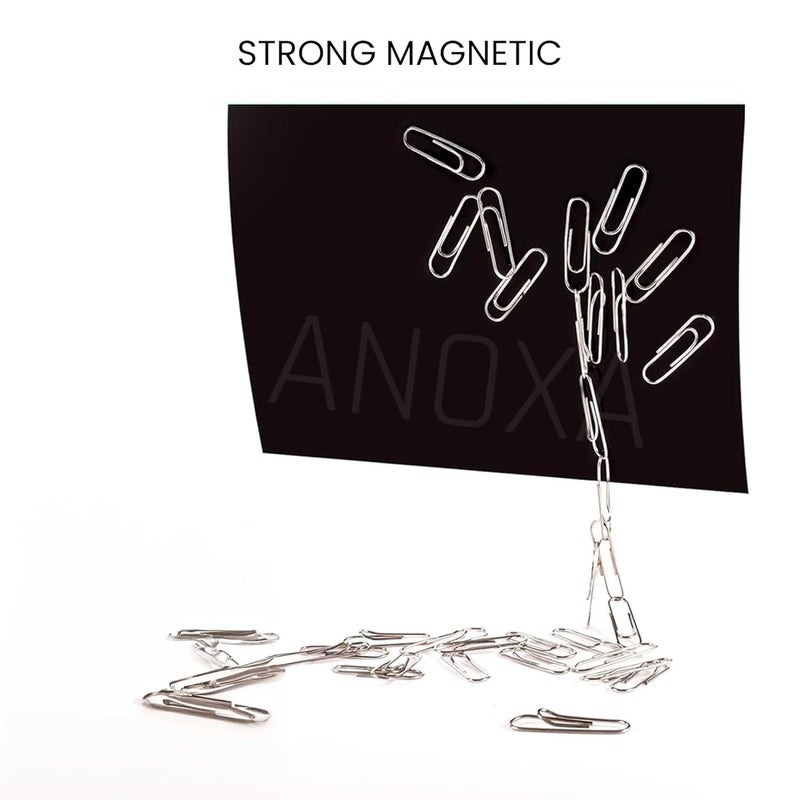 ANOXA Magnetic Sheet Papers Plain Adhesive Flexible Peel and Stick A4 Size Fridge Magnets Self for Crafts, Photos, Stamps, Etc. Decoration (30X20 cm) (1 PCS), Black - Image 3