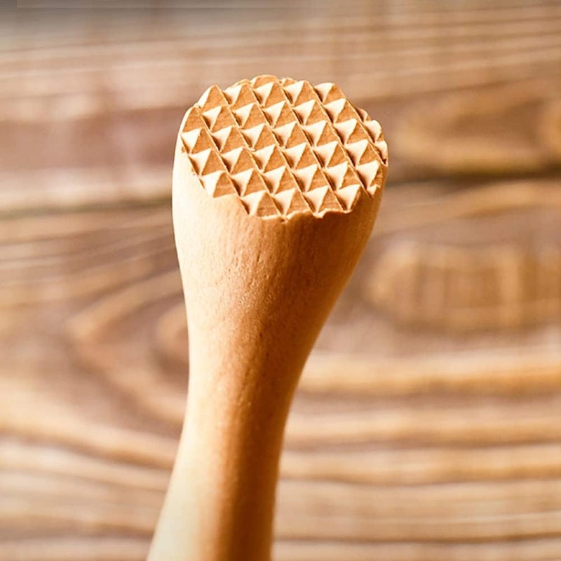 datsto Wooden Muddler for Cocktails 10 Inches, Drink Muddler for Home and Bar, Sturdy Wood, Professional Bar Tool for Mojitos, Fruit Drinks, Set of 2 - Image 3