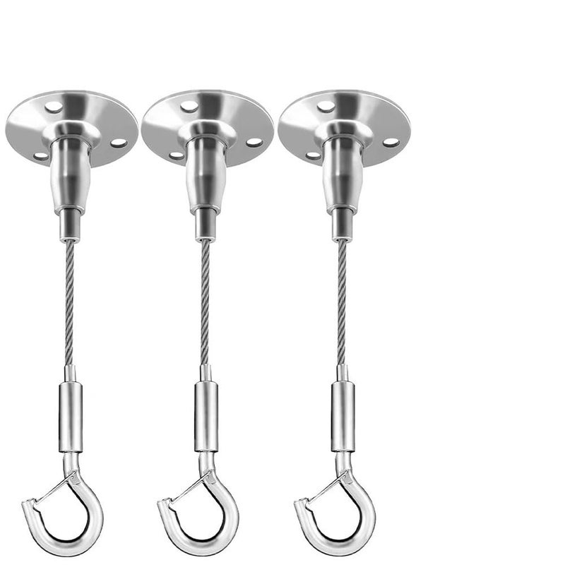 Heavy Duty Stainless Steel Wire Rope 6PCS with Adjustable Hook and Disc Hanging Safety Load 30KG 3.0M - Image 2