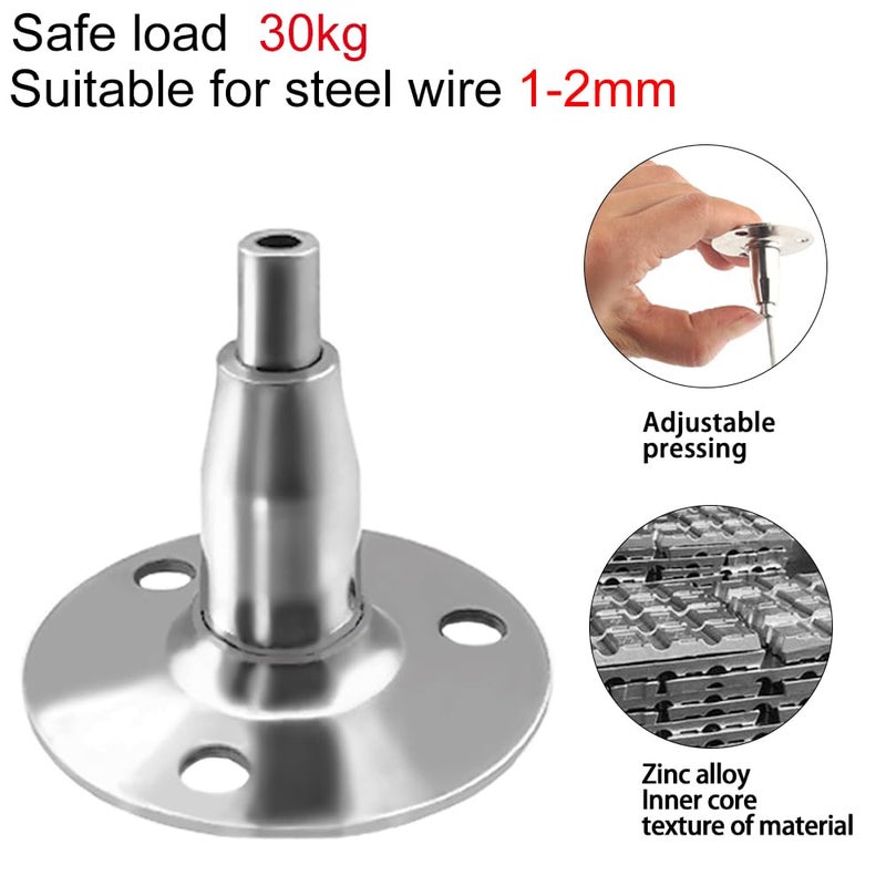 Heavy Duty Stainless Steel Wire Rope 6PCS with Adjustable Hook and Disc Hanging Safety Load 30KG 3.0M - Image 3