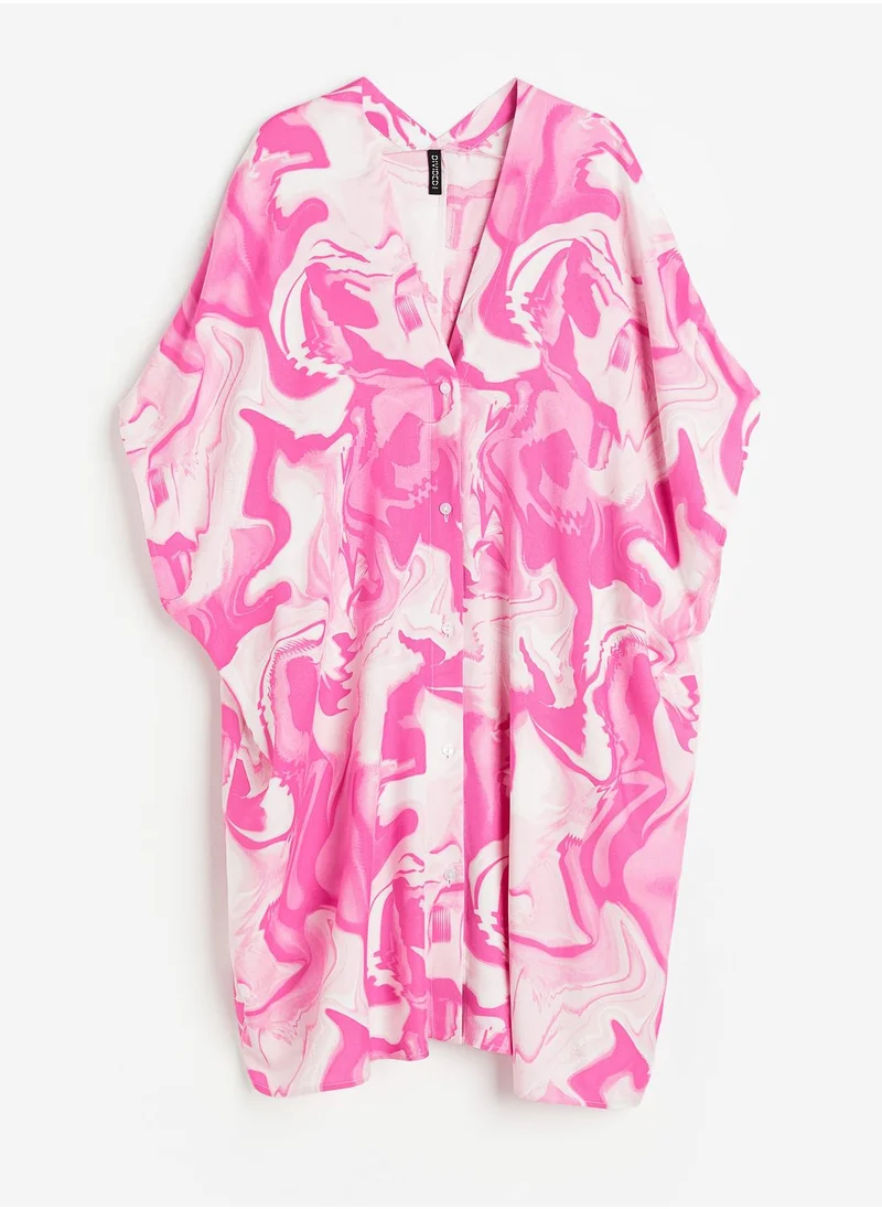 H&M Button Down Printed Kaftan Dress