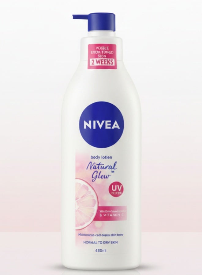 Nivea Lotion Natural Glow 400 ml Brightening Moisturizing Even Tone Skin Care