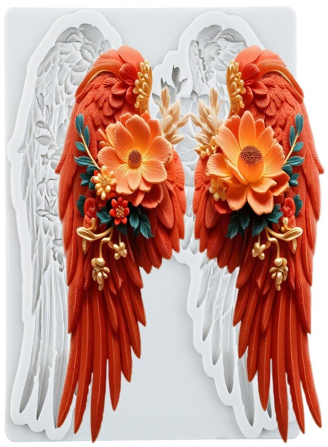 MYPRACS Angel Wings Silicone Fondant Molds Angel Wings Candy Chocolate Mold For Cake Decorating Cupcake Topper Polymer Clay Gum Paste - Image 1
