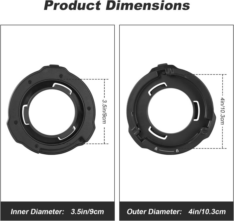 Godox ML-GB Bowens Mount Adapter for Godox AD300Pro, AD400Pro, AD400Pro II, ML100BI, ML30, ML30BI, ML60, ML60BI, ML60IIBI - Image 3