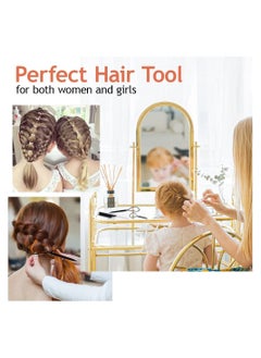 ORiTi Hair Tail 3Pack Hair Loop Tool Set with 2Pcs French Braid Tool Loop 1Pcs Rat Tail Comb Metal Pin Tail Braiding Comb for Hair Styling  - Image 5