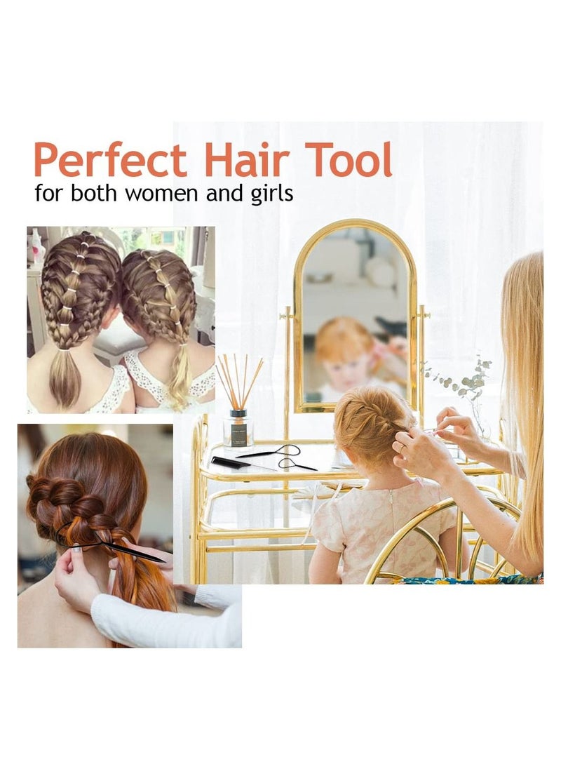 ORiTi Hair Tail 3Pack Hair Loop Tool Set with 2Pcs French Braid Tool Loop 1Pcs Rat Tail Comb Metal Pin Tail Braiding Comb for Hair Styling  - Image 5