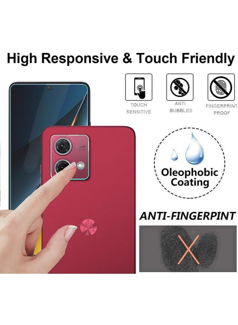 SNBFA MOTO G84 Screen Protector, [1 Pack] Camera Lens Protector Ring Cover, 9H Tempered Glass Screen Protector for MOTO G84 , Case Friendly, Easy Installation,Anti-Scratch Film - Image 4