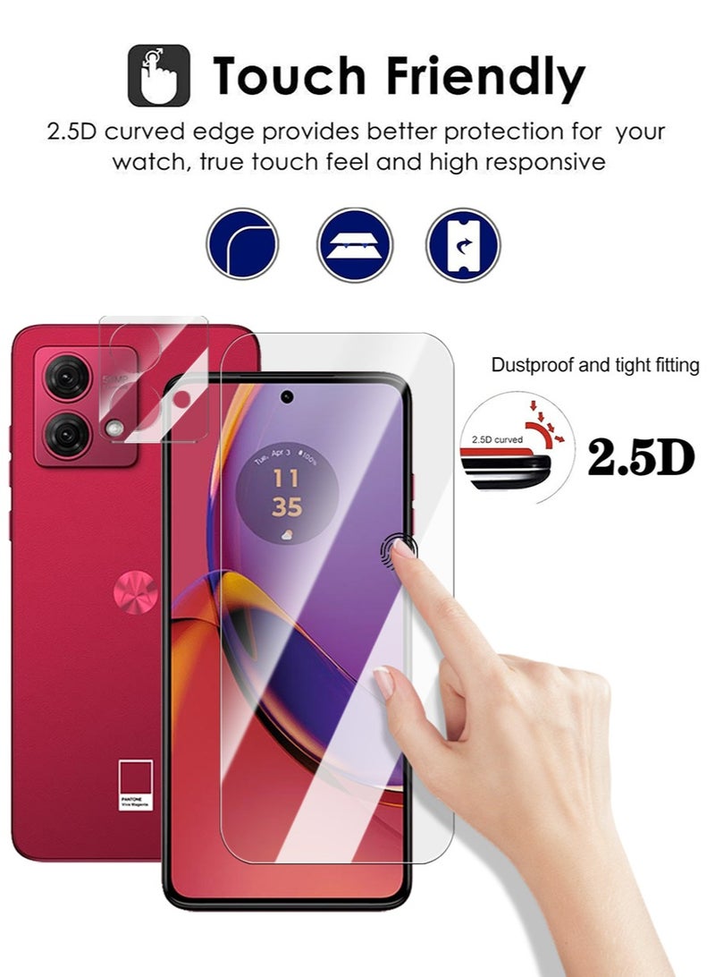SNBFA MOTO G84 Screen Protector, [1 Pack] Camera Lens Protector Ring Cover, 9H Tempered Glass Screen Protector for MOTO G84 , Case Friendly, Easy Installation,Anti-Scratch Film - Image 3