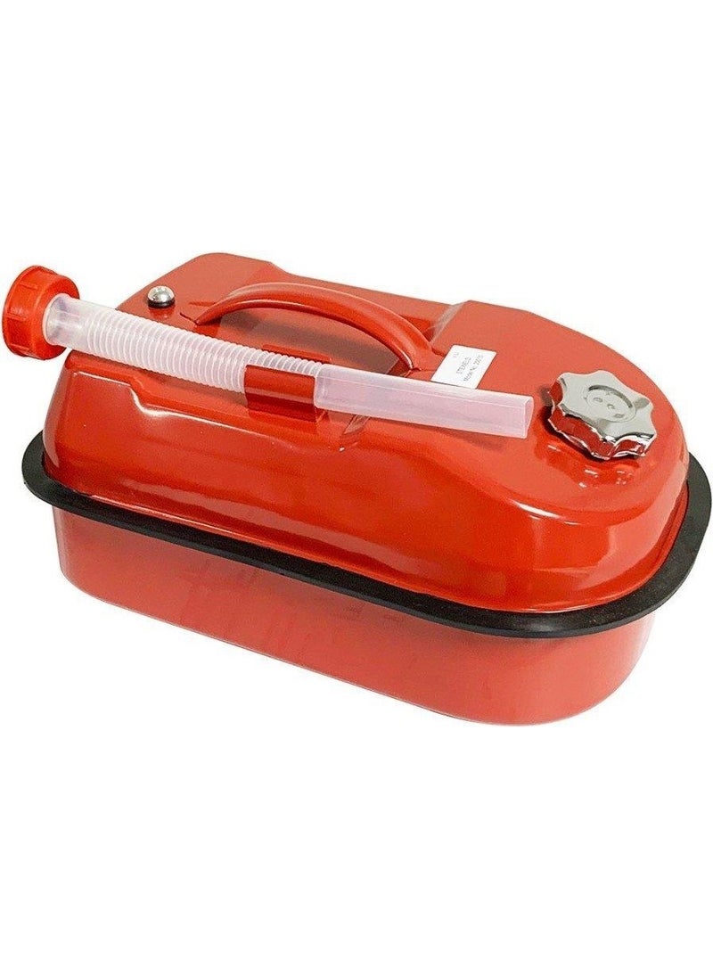 Steweld Horizontal Red Metal Gasoline Can 10 Liters 