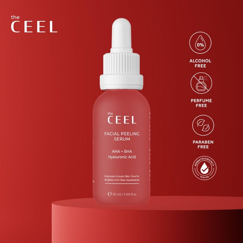 the CEEL Facial Peeling Serum With 10 AHA 2 BHA Saliscylic Acid Serum for Blemishes Chemical Peel at Home Glycolic Acid Peel With Hyaluronic AcidAHA and BHA 100 floz 30 ml - Image 5