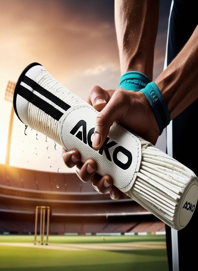 AOKO Cricket Bat Handle Rubber 2 Grips for Enhanced Performance With Better Shock Absorption And 1 Wooden Gripper Cone (pack of 3) - Image 5