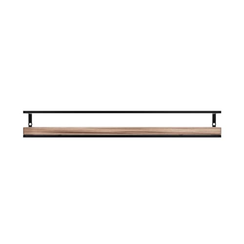 Meangood Floating Shelves Wall Mounted Set of 2, Rustic Wood Wall Storage Shelves for Bedroom,Living Room,Bathroom, Kitchen Torched Wood - Image 4