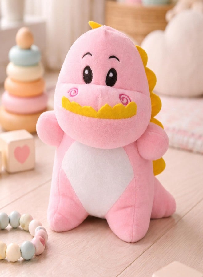 Adhigams Toys for Kids Dinosaur Soft Plush Stuffed, Ultra Soft Skin-Friendly Polyester Cuddly Toy for Baby Boys and Girls, Washable Gift for Birthday, Playtime and Nursery Decor, Size 16 x 10 cm - Image 1