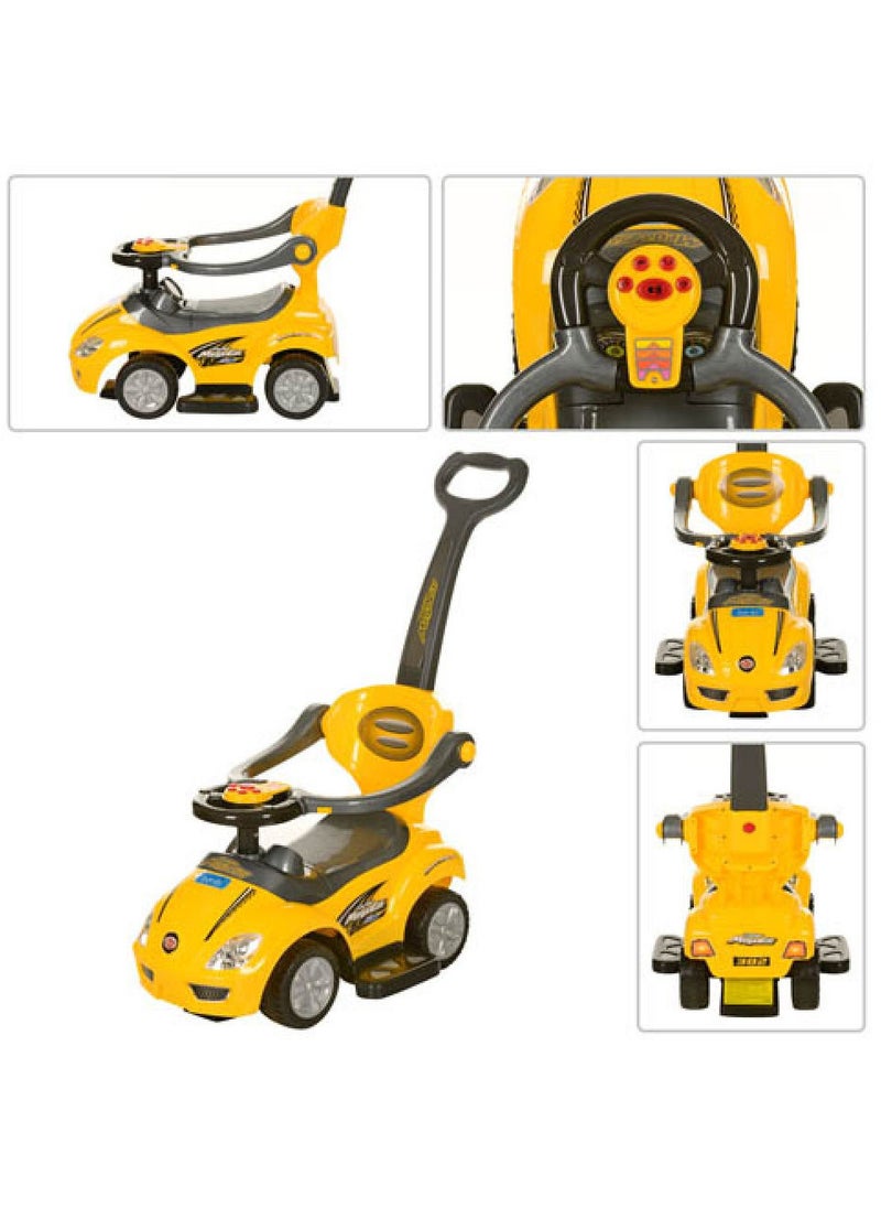FACTUAL TOYS 3 IN 1 MEGA CAR PUSHER CAR - YELLOW  - Image 3