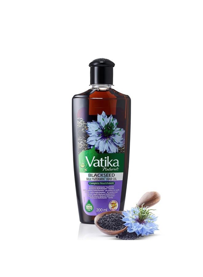 Dabur زيت الشعر المعزز بالبذور السوداء من دابر فاتيكا آيروفيدا للعناية الكاملة بالشعر 200 مل / 6.76 أونصة سائلة - Image 1