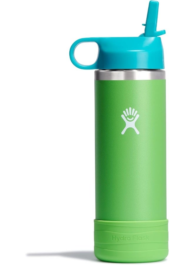 Hydro Flask هيدرو فلاس 18 أونصة للأطفال بغطاء قشة واسع وقاعدة - أخضر - Image 1