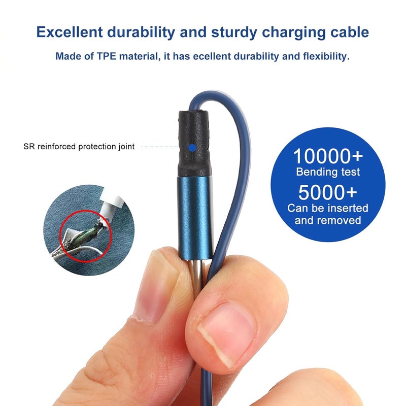 كابل شحن USB C، كابل شحن USB C إلى C بقوة 60 واط، كابل PD من النوع C قابل للسحب للشحن السريع ومزامنة البيانات لهاتف Phone 15 Plus Pro Max، Pad Mini 6/ Pro 2021، Pad Air 4، Galaxy S23 (3 عبوات/3.3 قدم) (3 عبوات) - Image 2