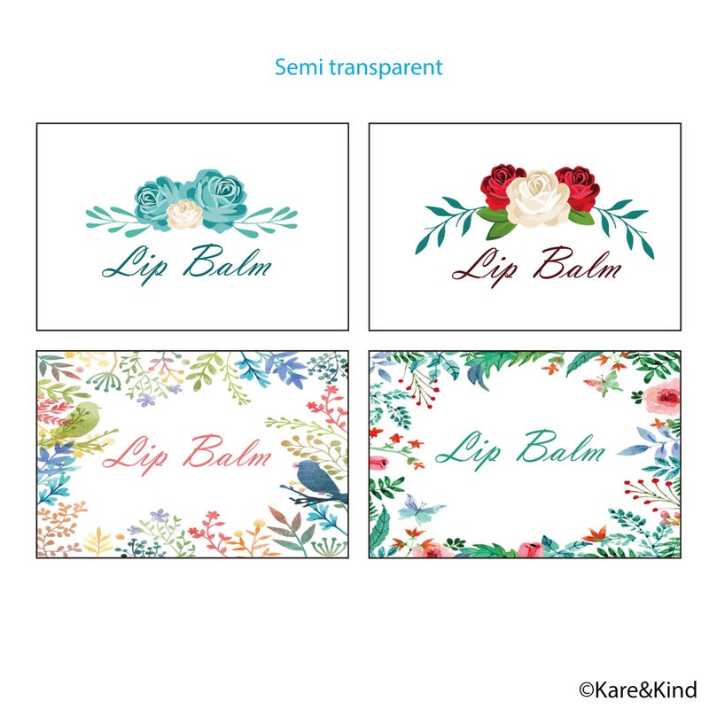 Kare Kind Kare & Kind Value Pack of 400 Labels - 8 Different Designs - for Lip Balm Containers, Nasal Inhaler Tubes, etc. - Self Adhesive, Easy Peel - Image 3