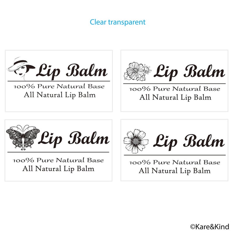 Kare Kind Kare & Kind Value Pack of 400 Labels - 8 Different Designs - for Lip Balm Containers, Nasal Inhaler Tubes, etc. - Self Adhesive, Easy Peel - Image 2