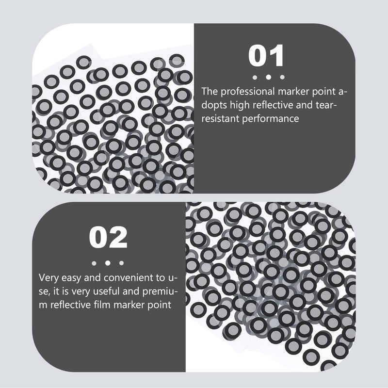 klarako 5 Sheets Scanner Marking Point 3D scan Reflection Points 3D Markers 3D Scanner Positioning Point Reference Mark 3D Bed Adhesive Film Scanner 3D Print Reflective Film Refer to Spray - Image 4