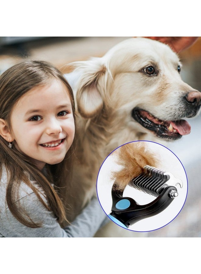 فرشاة إزالة الشعر المتساقط للحيوانات الأليفة من TAN.G، مشط ذو وجهين للطبقة السفلية للكلاب والقطط، أدوات تنظيف الكلاب لإزالة التشابك والتشابك، يقلل التساقط بفعالية بنسبة تصل إلى 95% لشعر الحيوانات الأليفة القصير والمتوسط والطويل. - Image 3