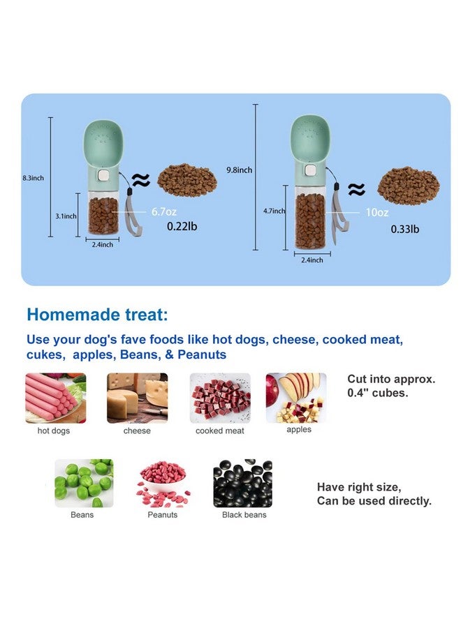 colorday Colorday Handheld Dog Treat Dispenser Built-in Clicker & Treat Pouch, Hand Feeder for Puppy Training Walking Hiking Traveling (6.7 OZ, Green) - Image 5
