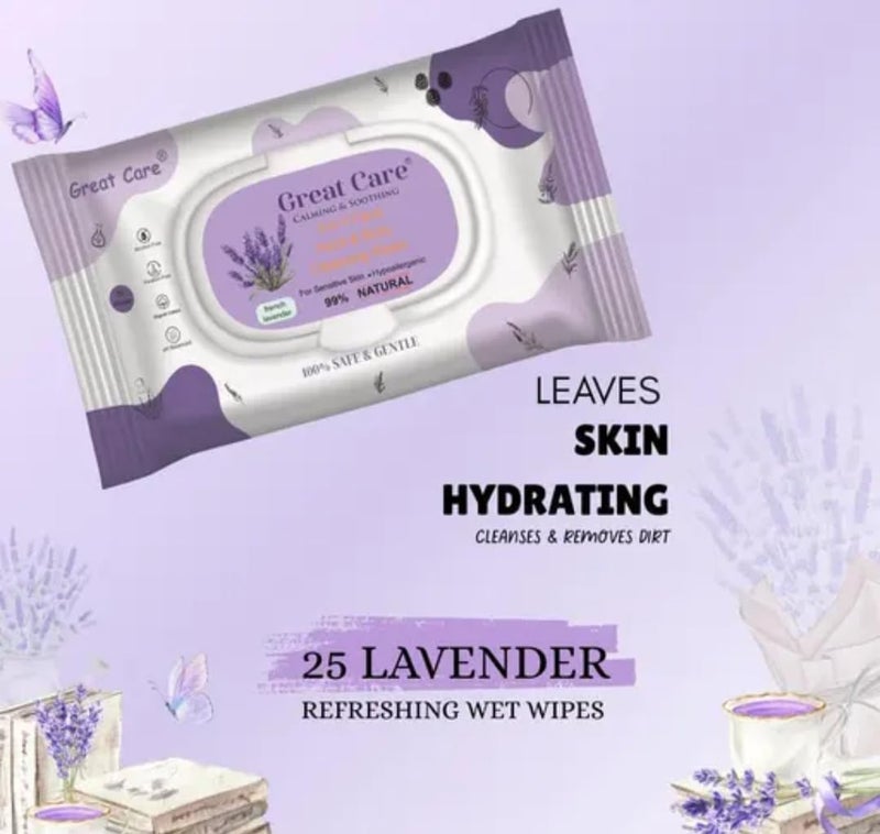 Great Care Daily Cleansing Facial Wipes 25N Each Pack of 3 Wet Wipes for Face with Aloe Vera Cucumber Vitamin E Makeup Remover Wipes HydratingRefreshing SoothingParaben Alcohol Free - Image 3
