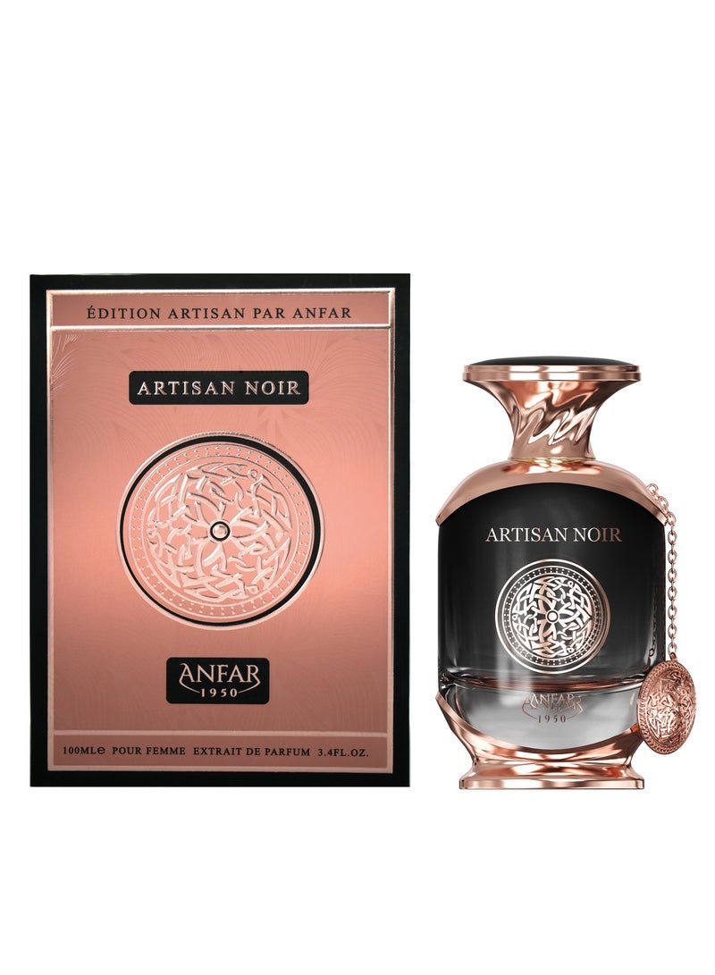 ANFAR 1950 ARTISAN NOIR Unisex Extrait de Parfum, 100ml, Tangerine, Nectarine, Apple, Black Currant, Rose, Gardenia,FOR MEN AND WOMEN - Image 1