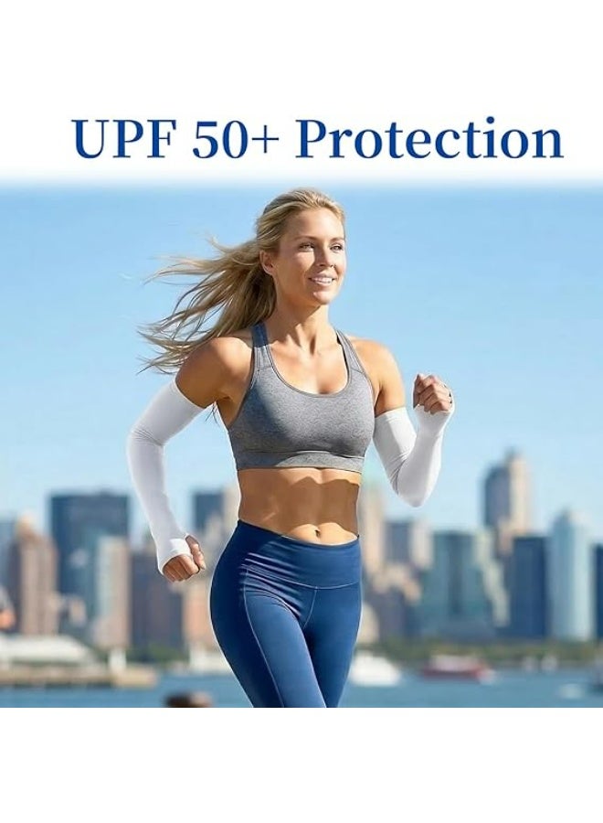 HaDoii UPF 50 Sun Protection Sleeves UV Cooling Arm Men Women Sports with Thumb Hole for Driving, Golfing, Fishing, Cycling, Hiking, Doing, Unisex (6 pairs in 6 Colors) - Image 4