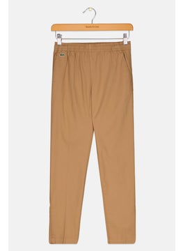 LACOSTE Kids Boy Embroidered Logo Chino Pants, Khaki  - Image 1