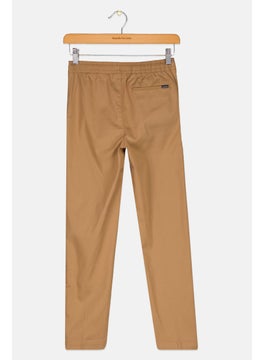 LACOSTE Kids Boy Embroidered Logo Chino Pants, Khaki  - Image 2
