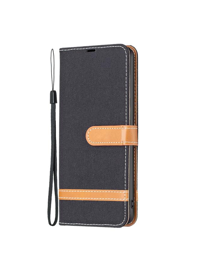 S-TOP Case For Samsung Galaxy A55 Color Block Denim Texture Leather Phone Case - Image 2