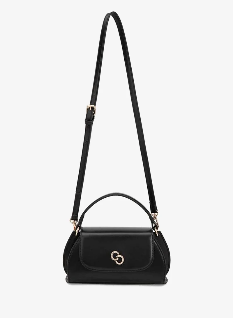 سيليست Textured Satchel Bag With Detachable Strap