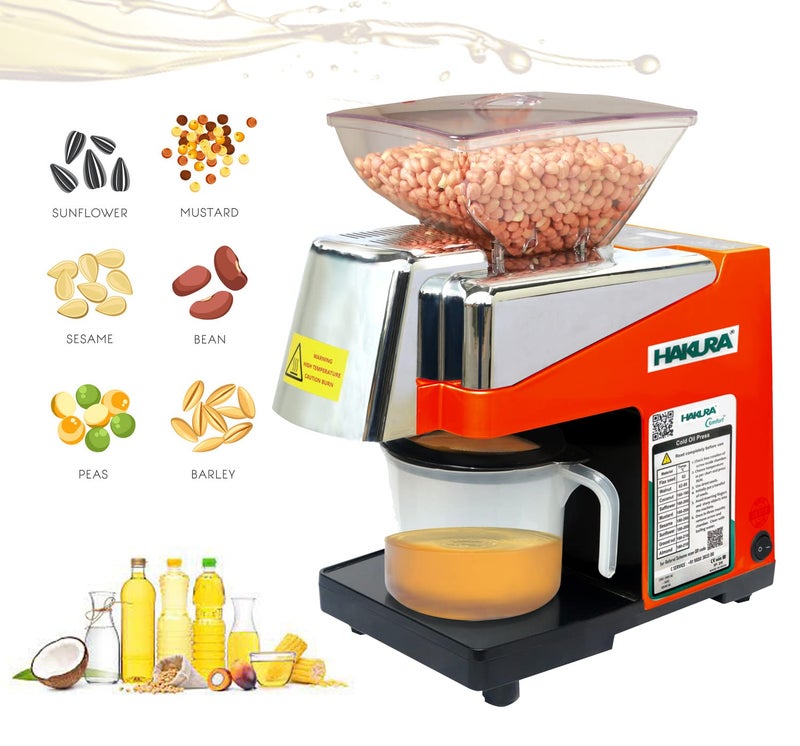 HAKURA HAKURA H2O2B Comfort Oil Extractor Oil Maker Press Machine For Home 560 Watts Red  - Image 1