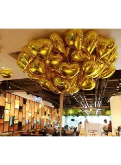 10 Pieces 18 Valentine's Day, Special Day Party Gold Heart Foil Balloon - pzsku/Z5B6DC6B6479FC640C7E8Z/45/_/1737058692/f6caa1f7-690c-4f51-9241-7ea0342fcb09