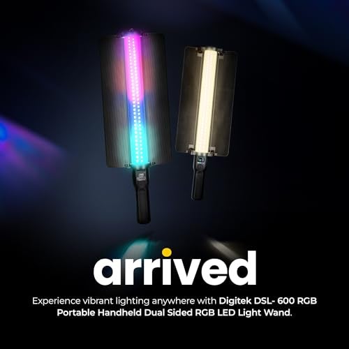 Digitek (DSL 600 RGB) 35W Bi-Color + 30W RGB LED Video Stick Light with Barndoor, Dual Temp 2700K-7500K, 14 Special Effects, 3500LM, CRI >95, C Type Charging, 1/4' Mount - Image 2