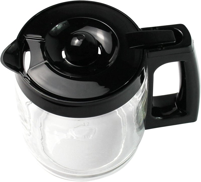 Ulrempart 12-Cup Replacement Glass Carafe | Compatible with Hamilton Beach Coffee Maker Pot | Fit for Models 49980A, 49980Z, 49983, 49618, 46300, 46310, 49976, 49966, 49350 | Black - Image 2