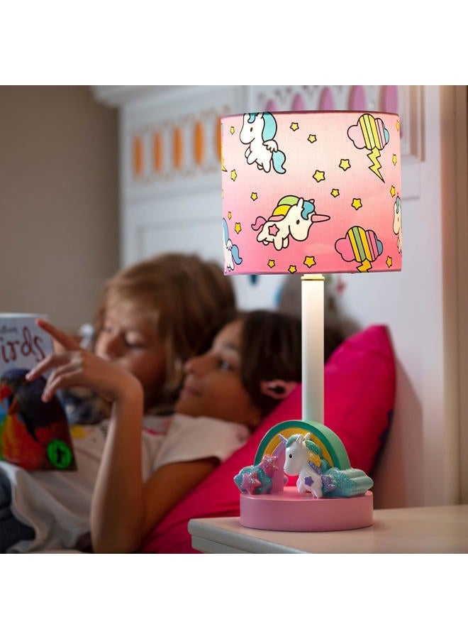 DAUGHTERS LIST Unicorn Light with Gift Box - Handpainted Unicorn Lamp - Beautiful Pink Unicorn Bedroom Decor for Girls - Ages 1-15; Unicorn Stuff - Rainbow Unicorn - Unicorn Decor - Nursery Lamp - Image 2