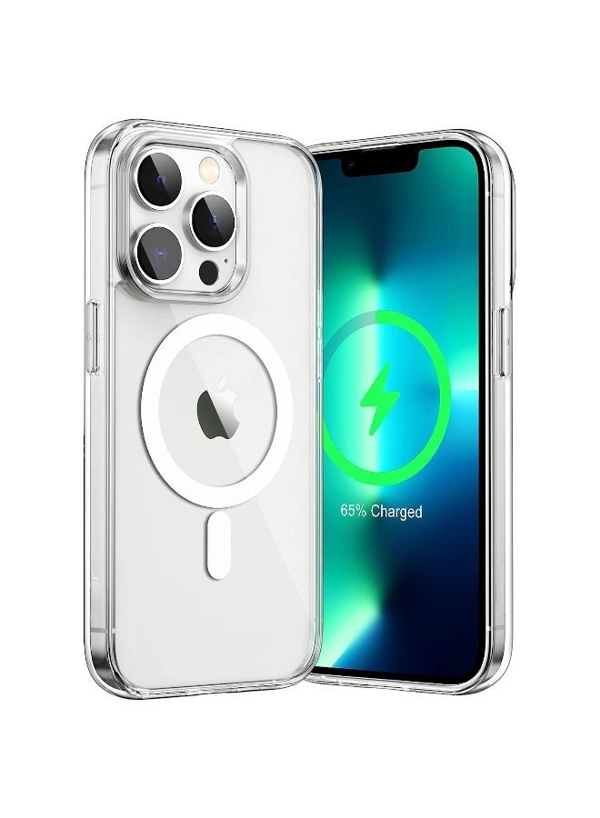 iPhone 13 Pro Magnetic Case, Compatible with MagSafe Wireless Charging, Anti-Scratch Bumper Cover (Clear), TPU - PC - Image 1