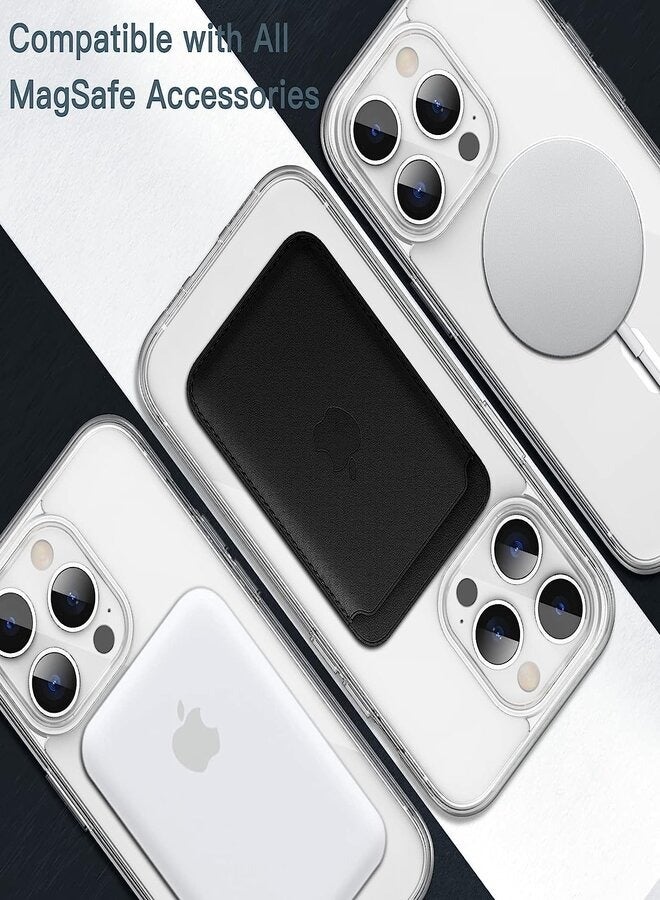 iPhone 13 Pro Magnetic Case, Compatible with MagSafe Wireless Charging, Anti-Scratch Bumper Cover (Clear), TPU - PC - Image 4