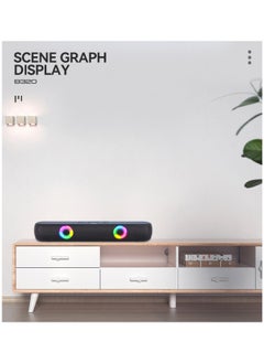 T-WOLF Computer Speakers Bluetooth Desktop Soundbar Stereo Audio RGB Gaming PC  Wireless AUX Wired USB Power Desk Monitor Laptop PC External Speaker  - Image 4