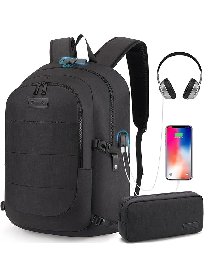 erorex Laptop Backpack For Men Women Travel Work Security Anti Theft Water Resistant Durable Computer Bookbags With Usb Charging Port Gifts For College School Students Fit 14.3 15.6 Inch Accessories  - Image 1