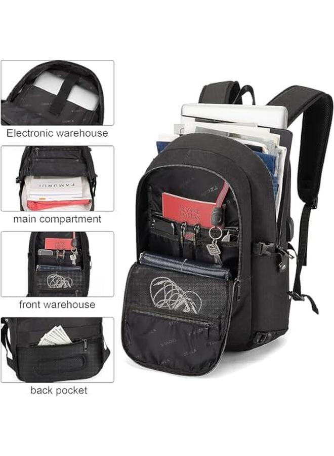 erorex Laptop Backpack For Men Women Travel Work Security Anti Theft Water Resistant Durable Computer Bookbags With Usb Charging Port Gifts For College School Students Fit 14.3 15.6 Inch Accessories  - Image 3