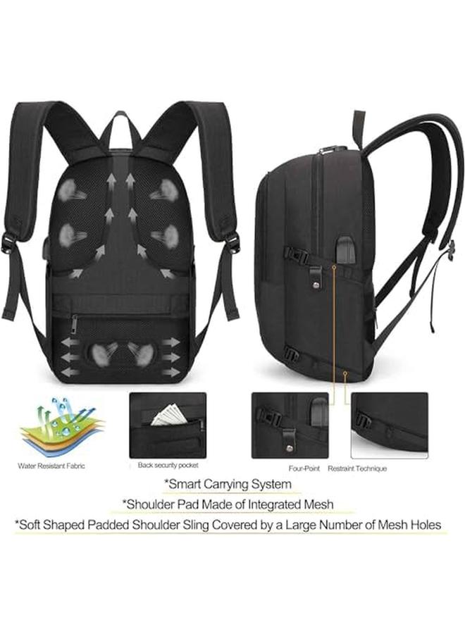 erorex Laptop Backpack For Men Women Travel Work Security Anti Theft Water Resistant Durable Computer Bookbags With Usb Charging Port Gifts For College School Students Fit 14.3 15.6 Inch Accessories  - Image 5