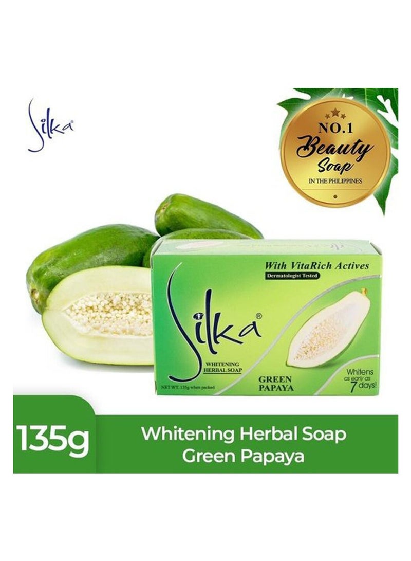 سيلكا تبييض الصابون العشبية - البابايا الخضراء 135g - Image 1