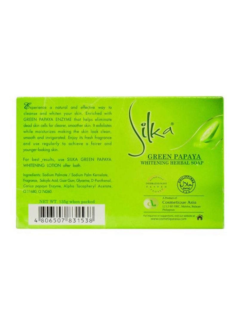 سيلكا تبييض الصابون العشبية - البابايا الخضراء 135g - Image 4