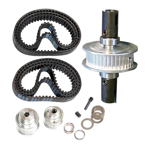 MOSHNOLY Aluminum Belt Drive System Kit for Arrma 6S 18 Typhon17 InfractionTransmission Belt Kit Upgrade for Center DifferentialModular Drive Train Belt Speed Run Spur Input Replace PartNot for 17 F1 V2 - Image 1