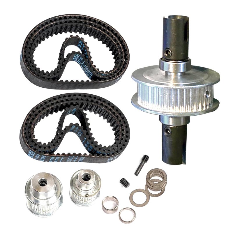 MOSHNOLY Aluminum Belt Drive System Kit for Arrma 6S 18 Typhon17 InfractionTransmission Belt Kit Upgrade for Center DifferentialModular Drive Train Belt Speed Run Spur Input Replace PartNot for 17 F1 V2 - Image 3